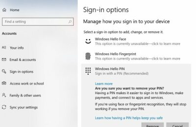 Disable the PIN Login on Your Windows 11 System