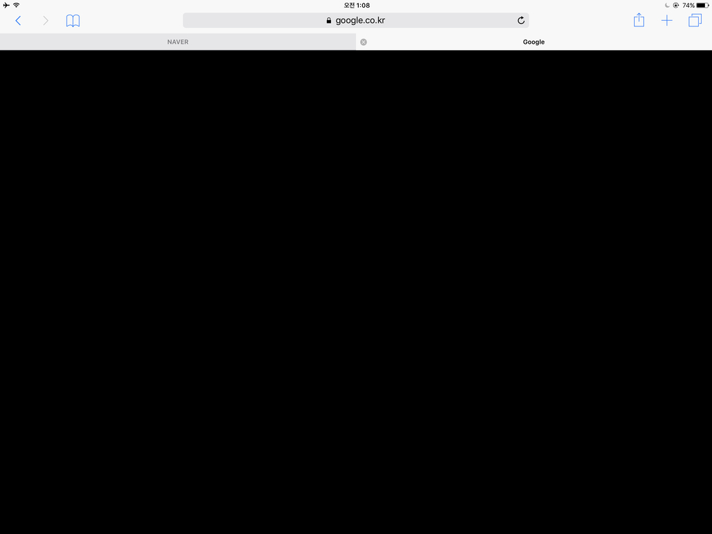 Safari Black Screen Error