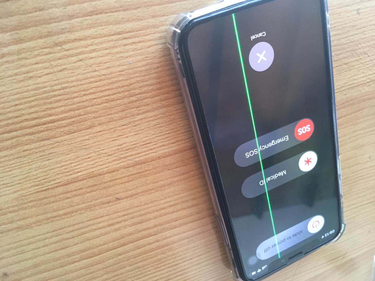 Green Line on iPhone Screen